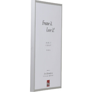 Фоторамка Effect из алюминия, серия 2, музеевое стекло, серебристая, 50x100 см