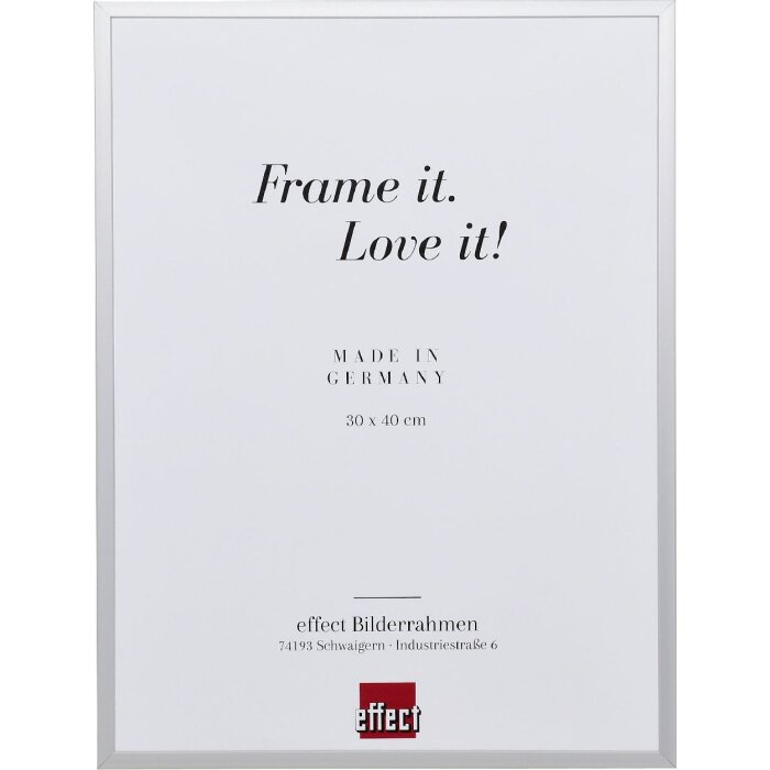 Фоторамка Effect из алюминия, серия 2, музеальное стекло, серебро, 50x75 см