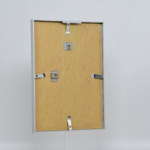 Фоторамка Effect из алюминия, серия 2, музеальное стекло, серебро, 50x75 см