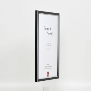 Ефектна рамка для картин з масиву дерева профіль 39 чорний 24x30 см музейне скло