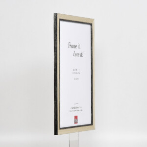 Фоторамка з дерев’яного профілю Effect 40 сріблястого, 7x10 см, з музеєм склом