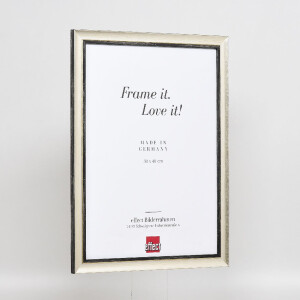 Фоторамка «Ефект» з натурального дерева, сріблястий профіль, 10x15 см, музейне скло