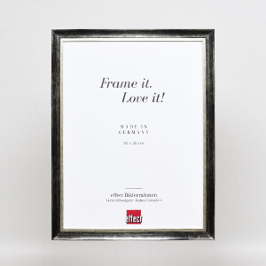 Фоторамка Effect из дерева профиль 40 Платина 23x70 см с музеяным стеклом