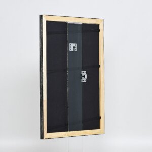 Фоторамка Effect из дерева, профиль 40, серебро, 27x48 см, музеевское стекло