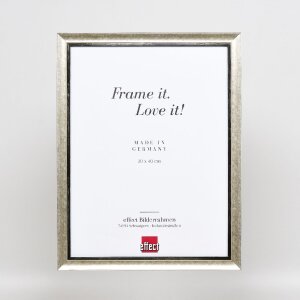 Фоторамка Effect из дерева, профиль 40, серебро, 27x48 см, музеевское стекло