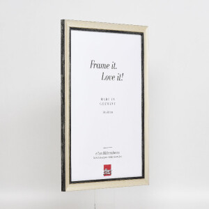 Фоторамка Effect из массива дерева, профиль 40, серебро, 30x40 см, музеальное стекло