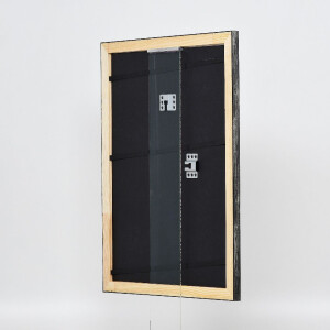 Фоторамка Effect из дерева, профиль 40, серебро, 42x59,4 см, музейное стекло