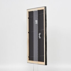 Фоторамка Effect из массива дерева, профиль 40, Платина, 45x80 см, музейное стекло