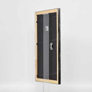 Фоторамка Effect из дерева, профиль 40, серебро, 60x60 см, музеевое стекло