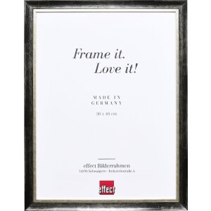 Фоторамка Effect из дерева профиль 40 Платина 60x80 см с...