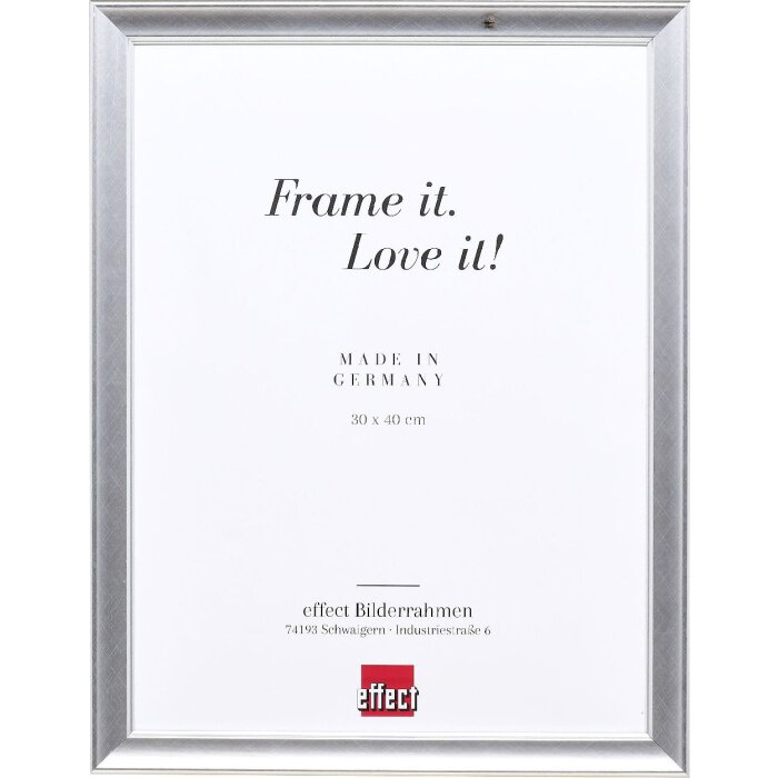 Фоторамка Effect из дерева, профиль 41, серебряная, 40x40 см, музейное стекло