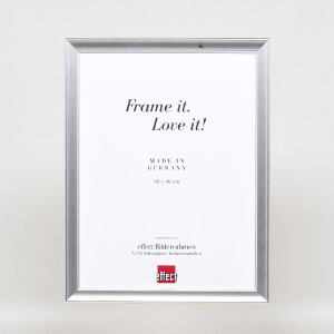 Фоторамка Effect из дерева, профиль 41, серебристая, 70x100 см, музеяное стекло