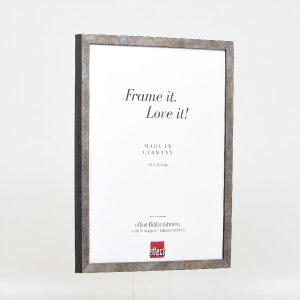 Фоторамка Effect из дерева, профиль 42, музеев стекло антрацит, 10x10 см