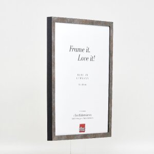 Фоторамка Effect из дерева, профиль 42, музеев стекло антрацит, 10x10 см