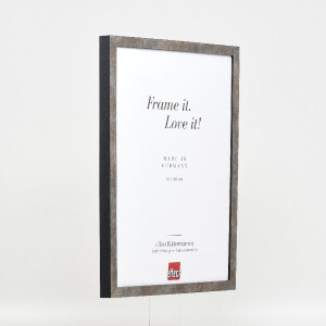 Фоторамка Effect из дерева с деревянным профилем 42, музеяное стекло антрацит, 40x50 см