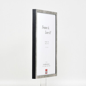 Фоторамка effect из дерева, профиль 42, музеевское стекло, серебро, 50x65 см