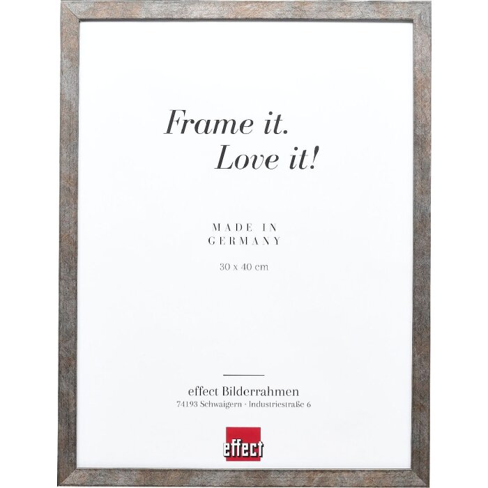 Фоторамка Effect из дерева с профилем 42, музейное стекло, антрацит, 60x90 см