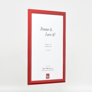 Фоторамка Effect из дерева профиль 43, красный глянец, 13x18 см, музейное стекло