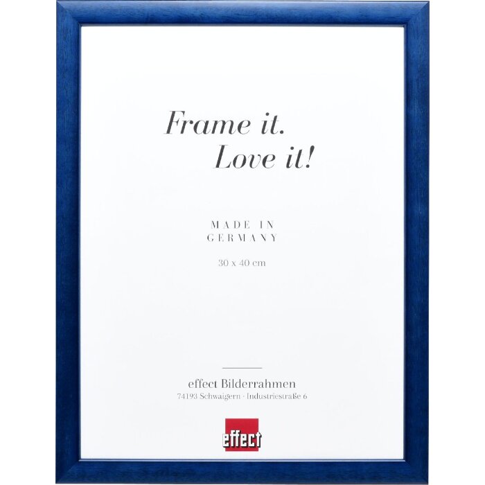 Фоторамка Effect из дерева профиль 43 royalblau 15x20 см с музеинским стеклом