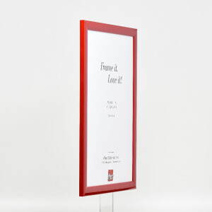 Фоторамка Effect из дерева профиль 43, красный глянцевый, 18x32 см, музейное стекло