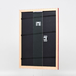 Фотопастка з дерев’яним профілем 43, червоний високоглянцевий, 20x25 см, музеєве скло