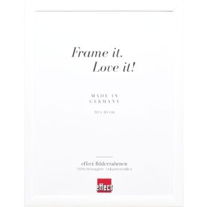 Фоторамка Effect из дерева профиль 43 белый глянец 20x28...