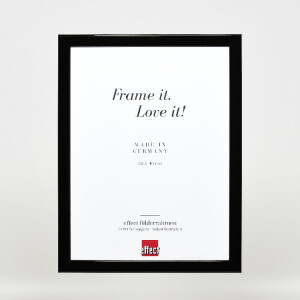 Фоторамка Effect из дерева, профиль 43, черная глянцевая, 21x29,7 см, музейное стекло