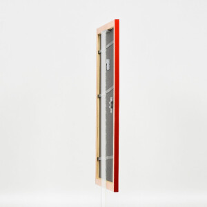 Фоторамка Effect из дерева, профиль 43, красная глянцевая, 25x35 см, музейное стекло