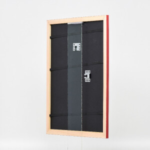 Фоторамка effect из дерева профиль 43 красный глянцевый 25x60 см музейное стекло