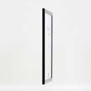 Фоторамка effect из дерева профиль 43, черная глянцевая, 25x80 см, музейное стекло