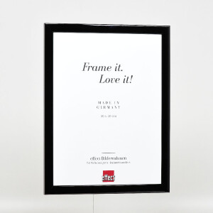 Фоторамка Effect из дерева, профиль 43, черный глянец, 28x35 см, музеевое стекло