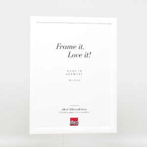 Фоторамка Effect из дерева профиль 43 белая глянцевая 40x60 см с музея стеклом