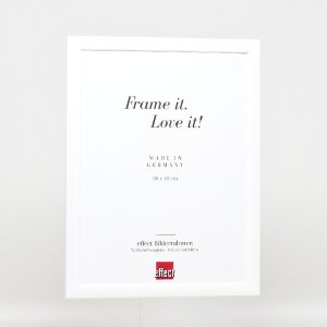 Фоторамка Effect из дерева, белый глянец, 42x59,4 см, музейное стекло