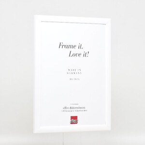 Фоторамка Effect из дерева, профиль 43, белый глянцевый, 50x60 см, музейное стекло