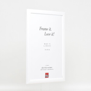 Фоторамка Effect из дерева, профиль 43, белый глянцевый, 50x60 см, музейное стекло