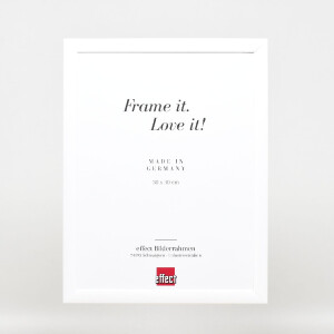 Фоторамка Effect из дерева профиль 43 белый глянец 50x65 см музейное стекло