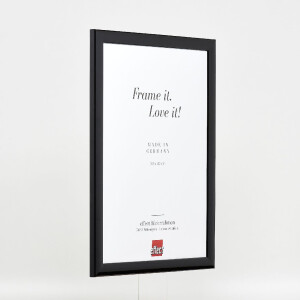 Фоторамка effect из дерева профиль 43, черная глянцевая, 50x70 см, музейное стекло