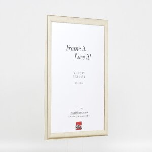 Фоторамка Effect из дерева профиль 43, серебристая, 50x75 см, музейное стекло