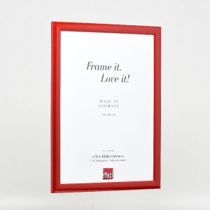 Фоторамка Effect из дерева, профиль 43, красный глянцевый, 60x80 см, музейное стекло