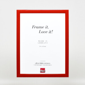 Деревяна рамка для зображень Profil 43 червоного високого глянцу 70x70 см з музеєвим склом