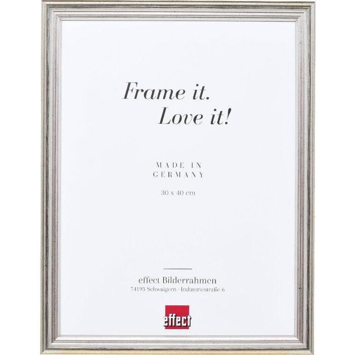 Фоторамка Effect деревянная рама профиль 44 серебро 25x70 см с музейным стеклом