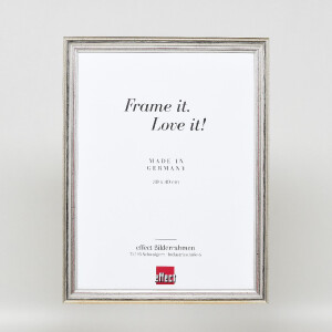 Фоторамка effect из дерева, профиль 44, серебристая, 25x80 см, музейное стекло