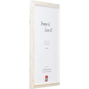 Фоторамка з деревяним профілем 67, біла, 20x30 см, з музеєвим склом