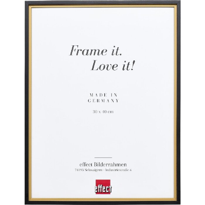 Фоторамка Effect из дерева профиль 69 золото 28x35 см с музейным стеклом