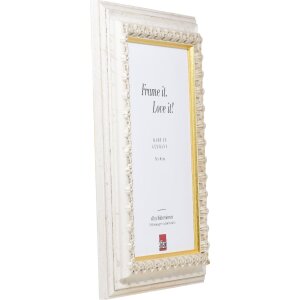 Ефектний деревяний фоторамок профіль 80 білий 45x60 см з музеємським склом