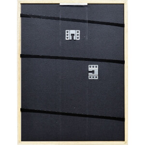 Лісовий дерев’яний рамка з сріблястим фолієм, 25x50 см, музейне скло