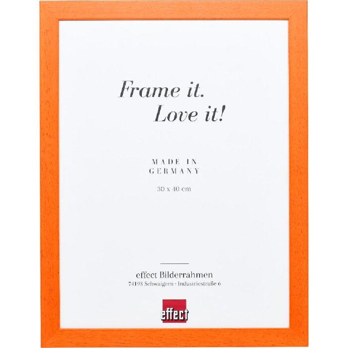 Фоторамка Effect из дерева Profil Top Pro оранжевая 50x100 см с музейным стеклом