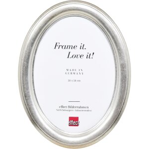 Овальна фоторамка з профілем HB 5x7 см, сріблястого кольору