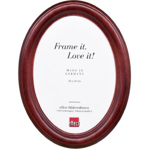 Овальна фоторамка HB 7x9 см, махагон, виготовлена вручну з натурального дерева