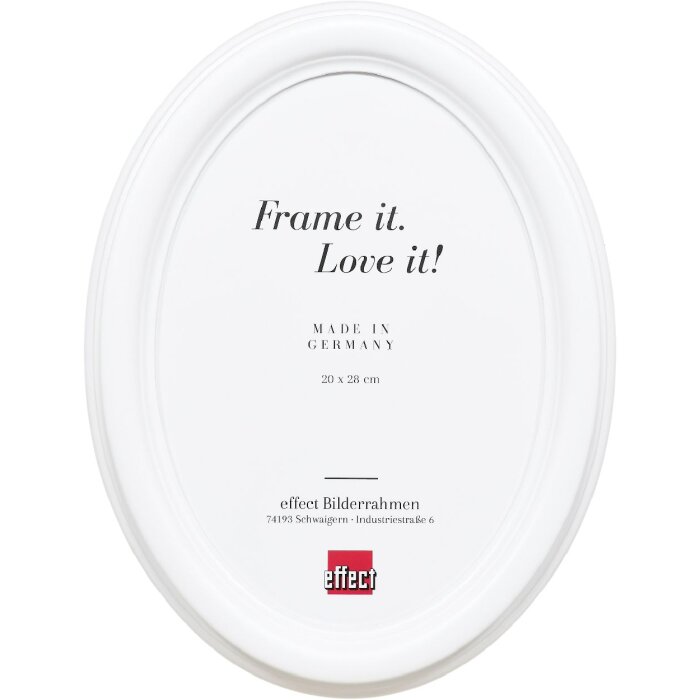 Овальна фоторамка з натурального дерева HB 12x12 см, біла